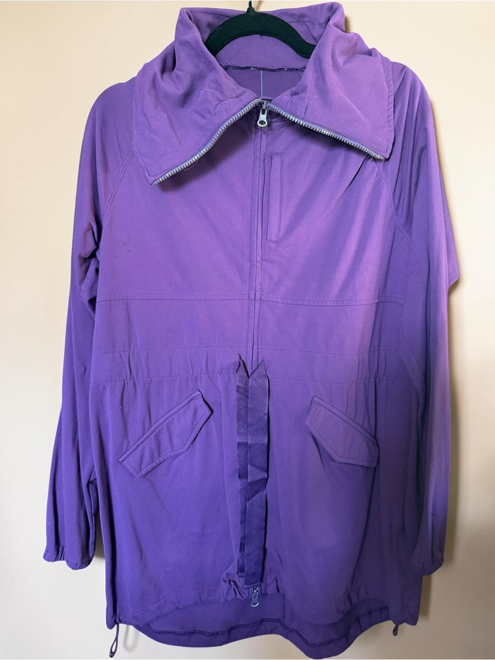 Athleta Purple Softshell Zip Jacket Women’s Hooded Performance Coat Athleisure